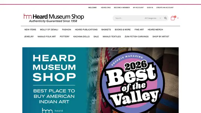 Heard Museum Shop Website preview