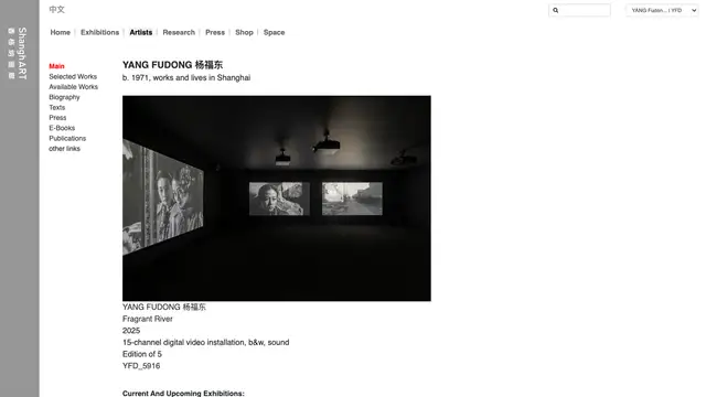 Yang Fudong Website preview