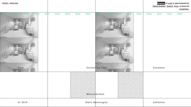 Daniel Arsham Website preview