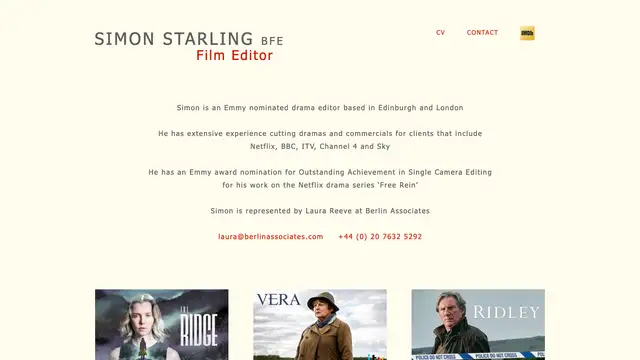 Simon Starling 웹사이트 미리보기