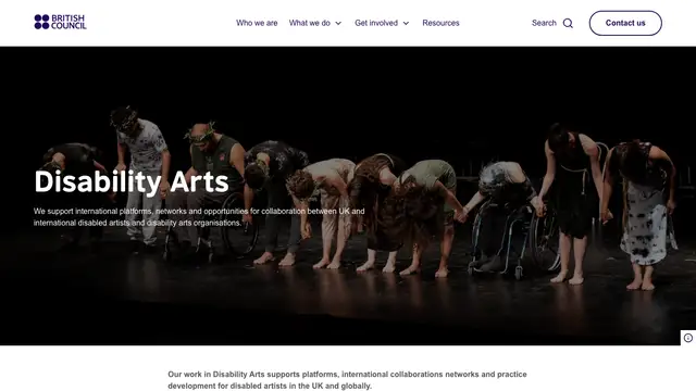 Disability Arts International Website preview