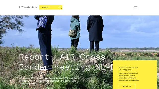 DutchCulture TransArtists Website preview