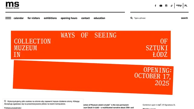 Muzeum Sztuki Shop Website preview