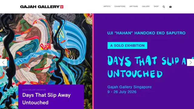 Gajah Gallery Shop Website preview