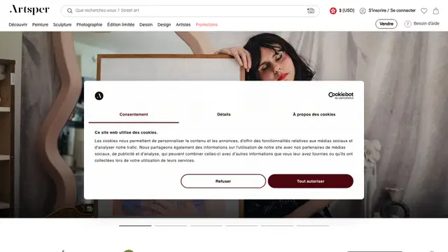 Artsper Website preview