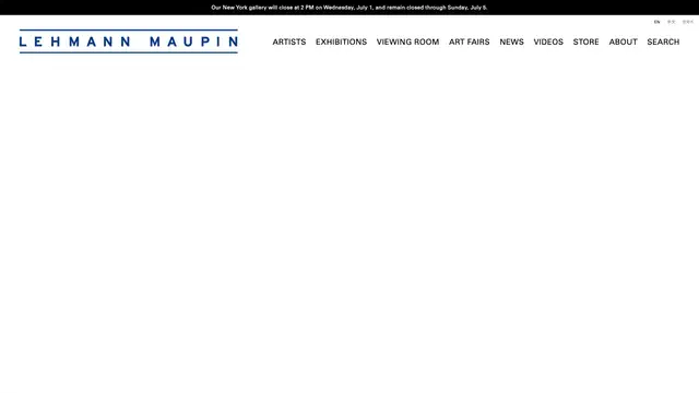Lehmann Maupin Website preview