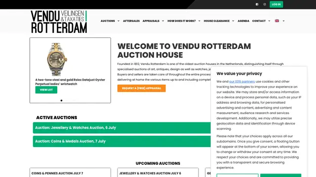 Vendu Rotterdam Website preview