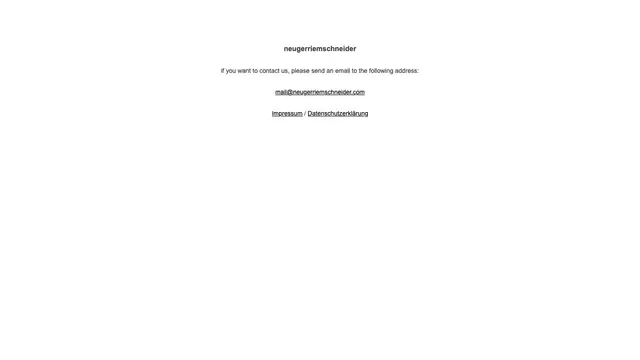 neugerriemschneider Website preview
