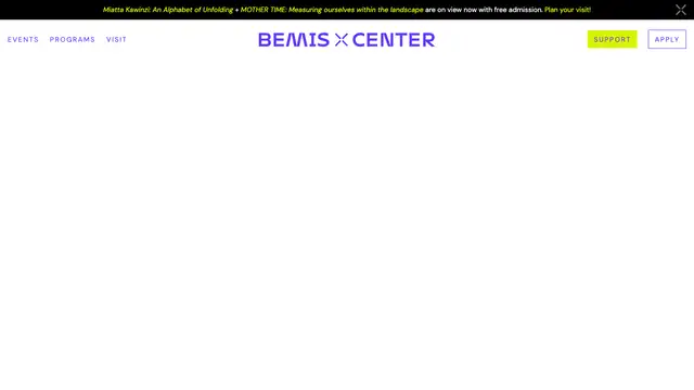 Bemis Center Website preview
