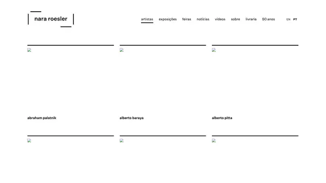 Galeria Nara Roesler Artists Website preview