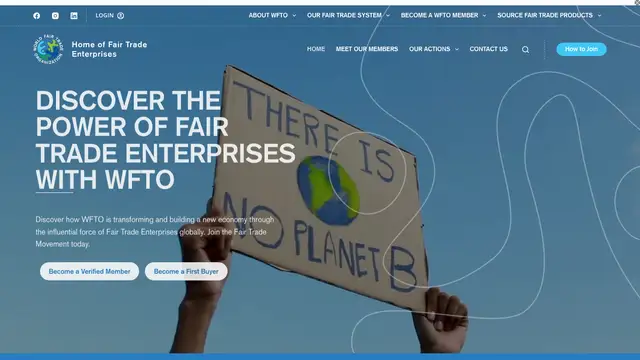World Fair Trade Organization Website preview