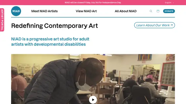 NIAD Art Center Website preview