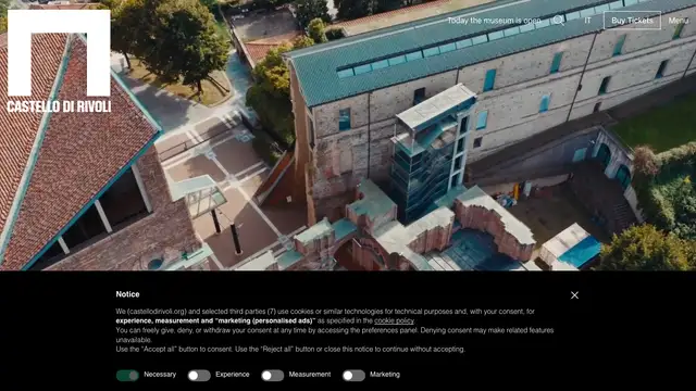 Castello di Rivoli Website preview