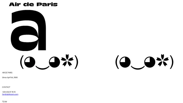 Air de Paris Website preview