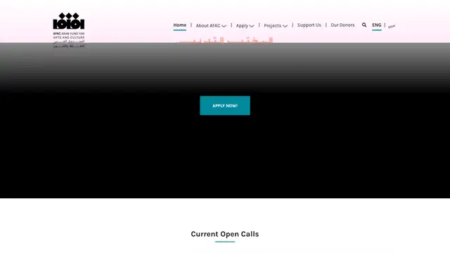 Arab Fund for Arts and Culture Aperçu du site