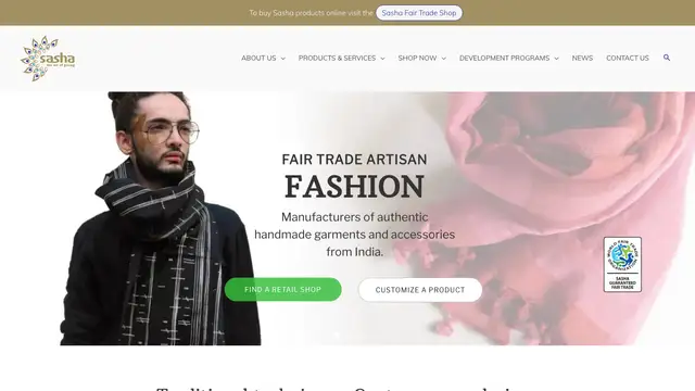 Sasha Association for Craft Producers Website preview