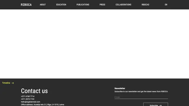 Riga International Biennial Aperçu du site