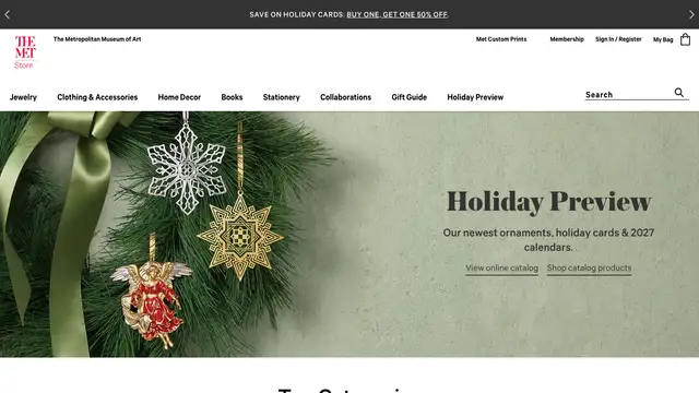 The Met Store Website preview
