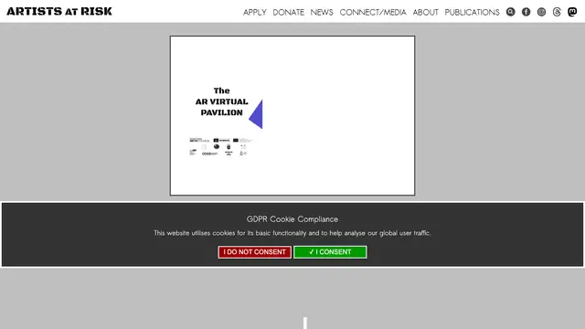 Artists at Risk Website preview