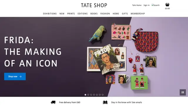 Tate Shop Website preview