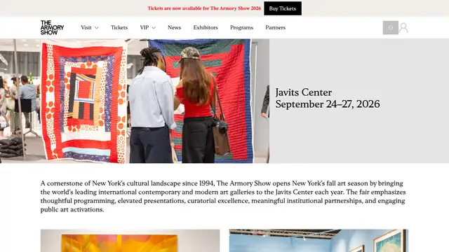 The Armory Show Website preview