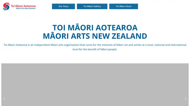 Toi Māori Aotearoa Website preview