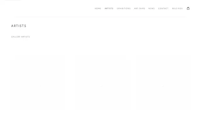 Rele Gallery Artists Website preview