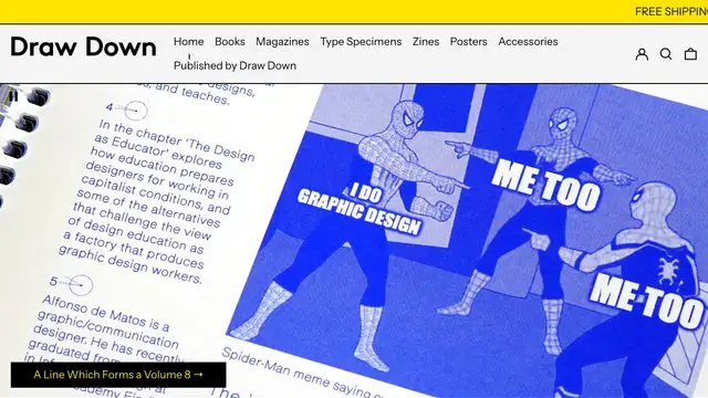 Draw Down Books Website preview