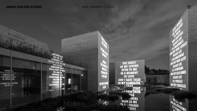 Jenny Holzer Website preview