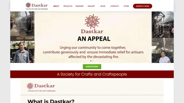 Dastkar Website preview