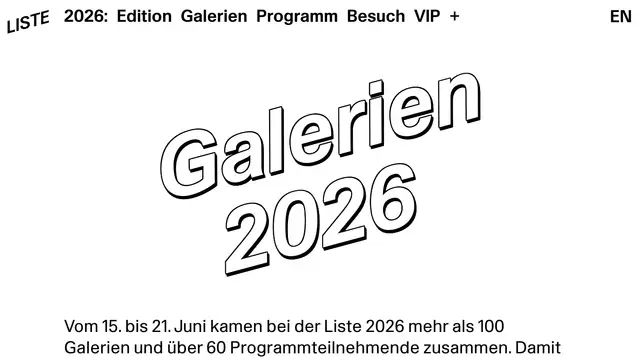 Liste Art Fair Basel Website preview