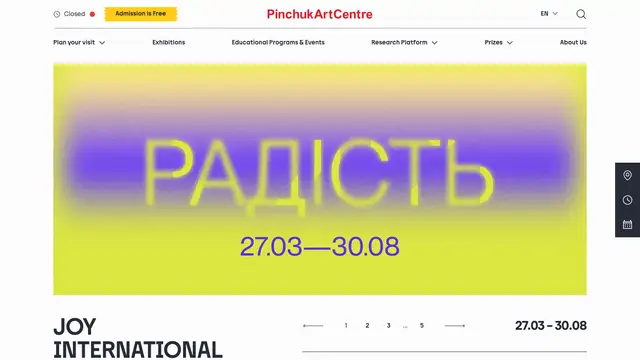 PinchukArtCentre Aperçu du site