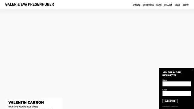 Galerie Eva Presenhuber Website preview