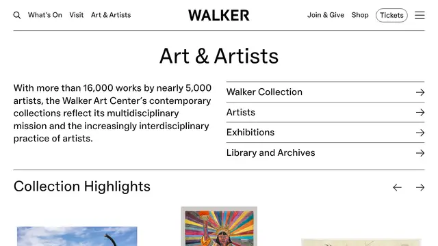 Walker Art Center Collections Website preview