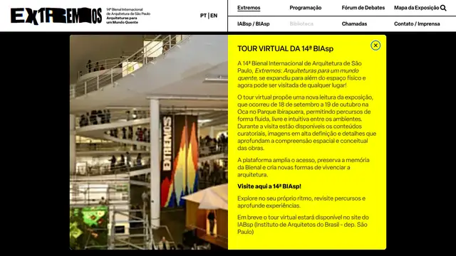 International Architecture Biennale of São Paulo Website preview