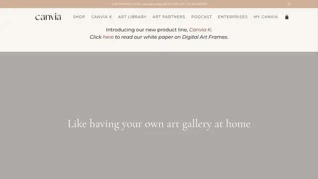 Canvia Website preview