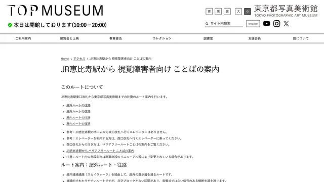 Tokyo Photographic Art Museum Website preview