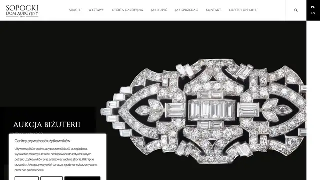 Sopocki Dom Aukcyjny Aperçu du site