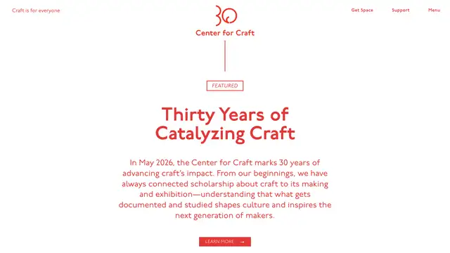 Center for Craft Website preview