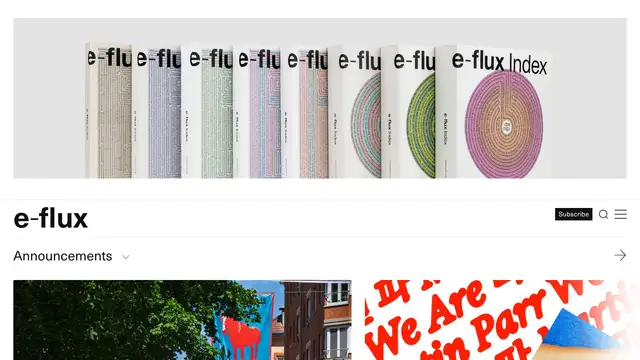 e-flux Website preview