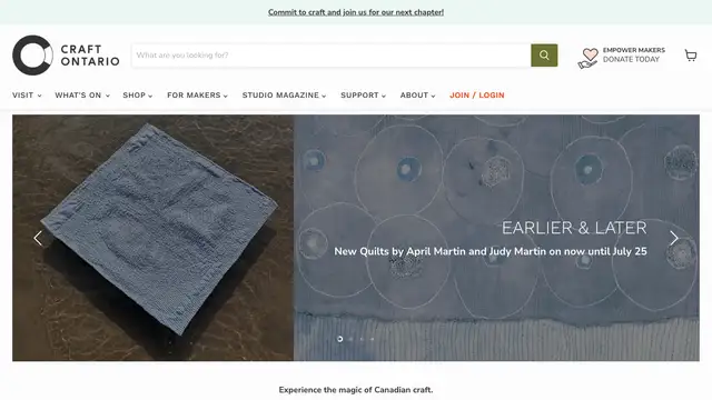 Craft Ontario Website preview