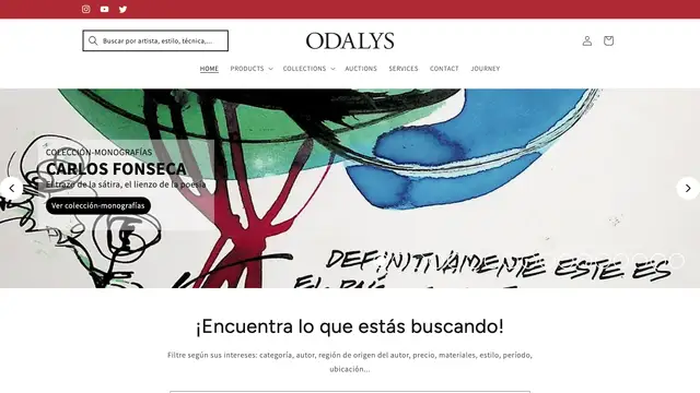 Casa de Subastas Odalys Website preview