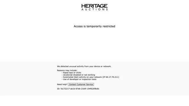 Heritage Auctions Fine Art Website preview