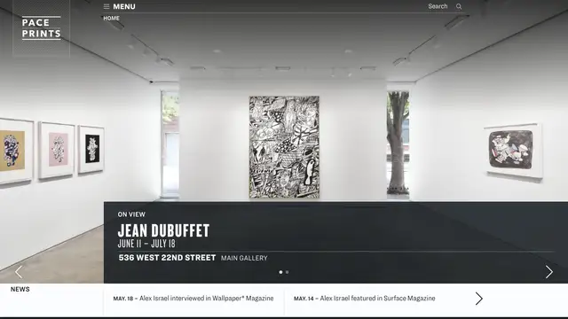 Pace Prints Website preview