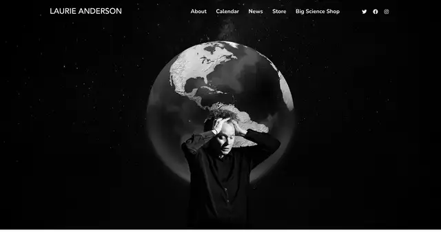 Laurie Anderson Website preview