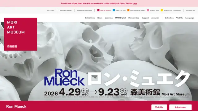 Mori Art Museum Website preview