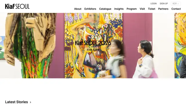Kiaf Seoul Website preview