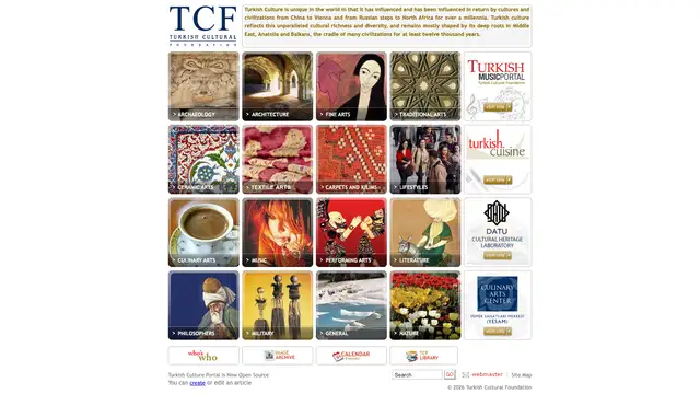 Turkish Cultural Foundation Aperçu du site