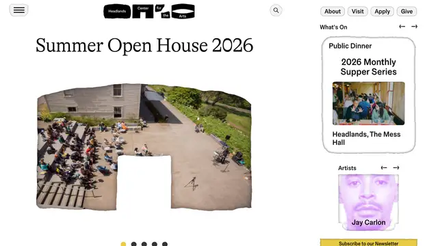 Headlands Center for the Arts Website preview