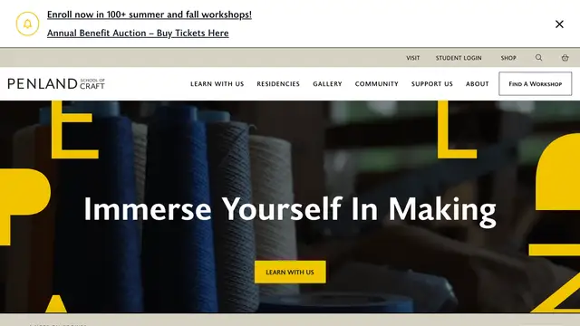 Penland School of Craft Website preview